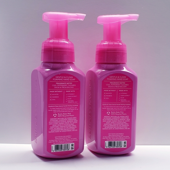 Bath & Body Works TWISTED PEPPERMINT Gentle Foaming Hand Soap, 8.75 oz (2 pack) - Picture 3 of 3